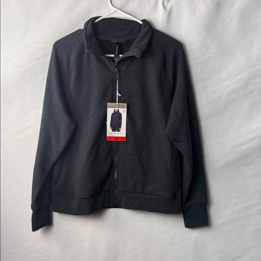 Mondetta Dark Gray Fleece Full-Zip Jacket